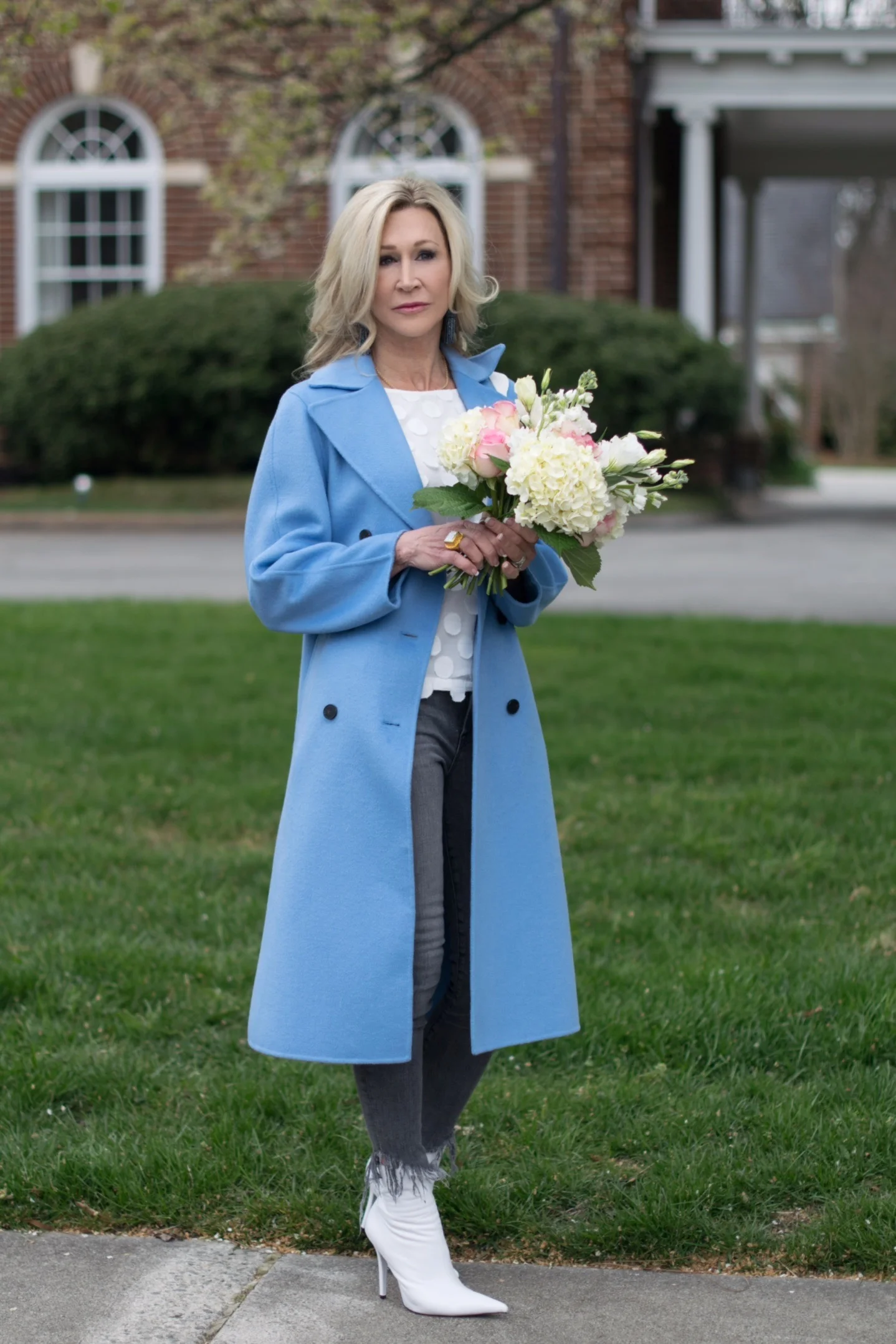 Zara blue coat outlet